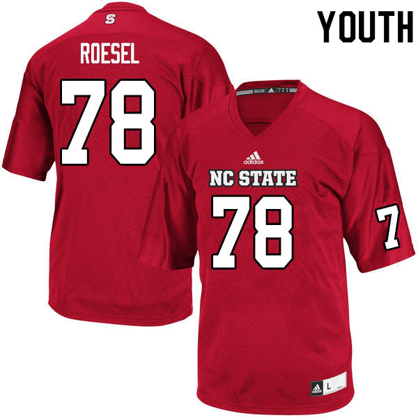 Youth #78 Jason Roesel NC State Wolfpack College Football Jerseys Sale-Red